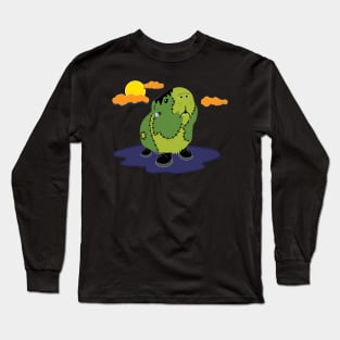 Funny Halloween Frankenstein Monster Guinea Pig, Cavy Long Sleeve T-Shirt